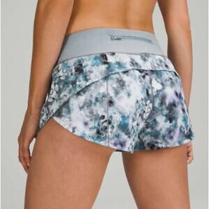 Lululemon Speed Up Low-Rise Short 2.5" Kaleidofloral Multi/Blue Cast Size 4 NWOT